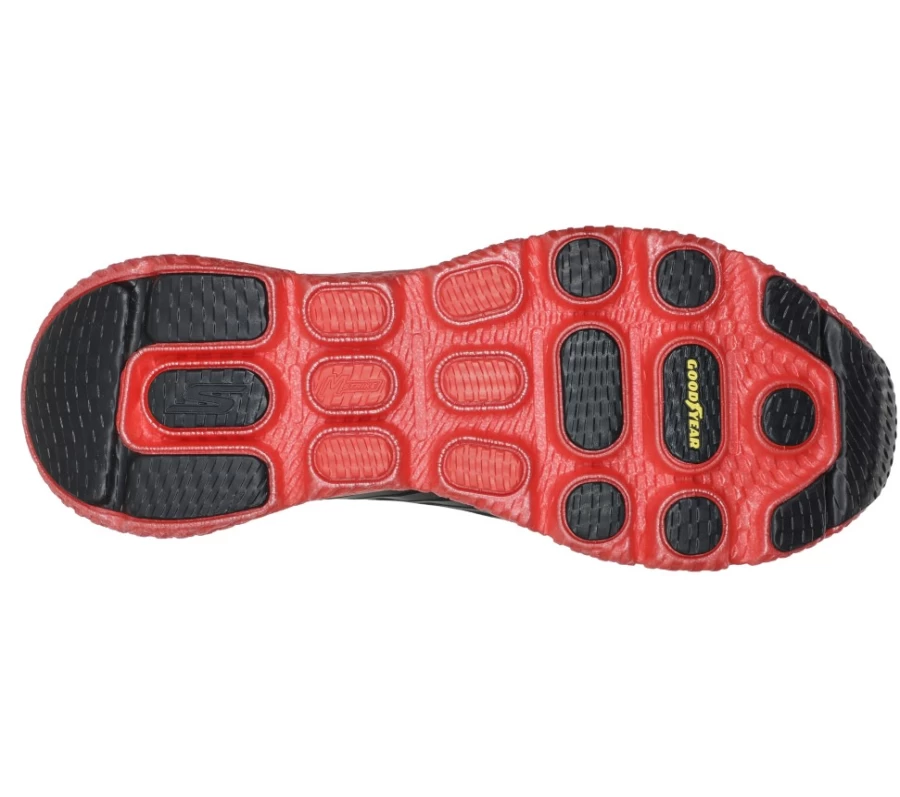 SKECHERS Men's Go Run Maxroad 5 Running Shoes - Black / Red for Lightweight Performance & Comfort