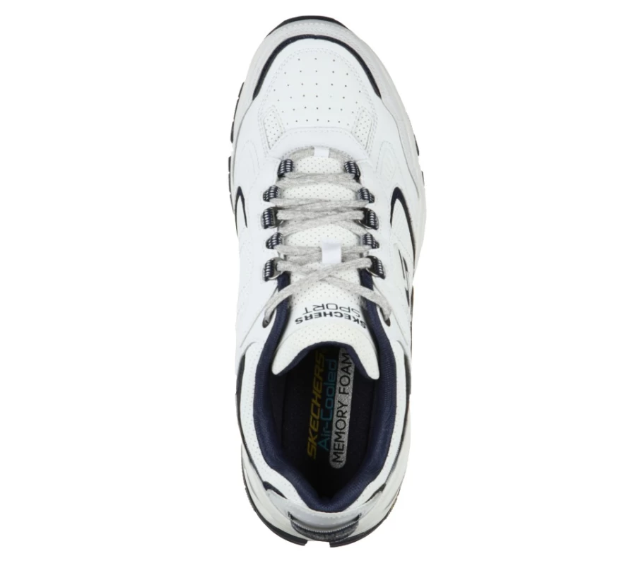 SKECHERS Men's Vigor 3.0 - Arbiter Sneakers in White/Navy | Lightweight Athletic Shoes