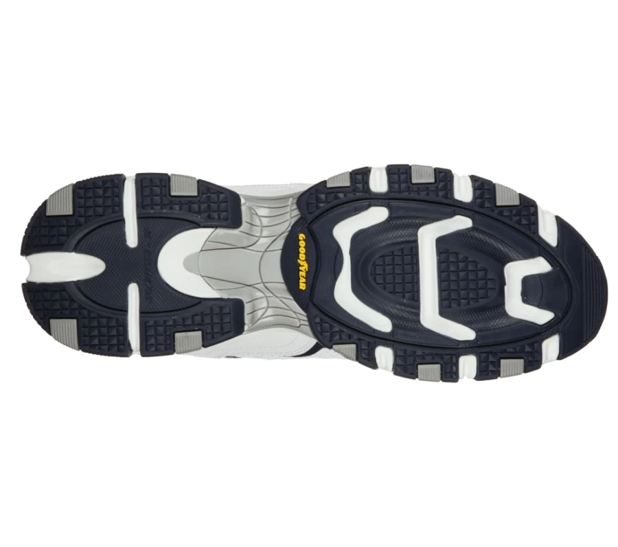 SKECHERS Men's Vigor 3.0 - Arbiter Sneakers in White/Navy | Lightweight Athletic Shoes
