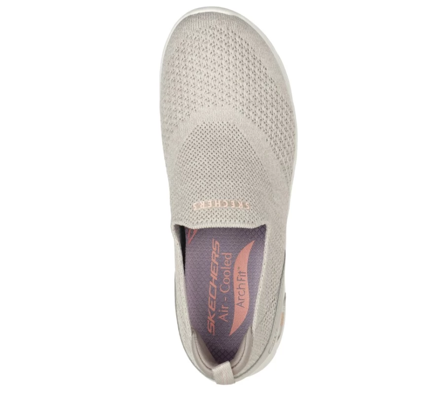 SKECHERS Women's Arch Fit Refine Sneakers in Taupe - Comfortable Walking Shoes for Women