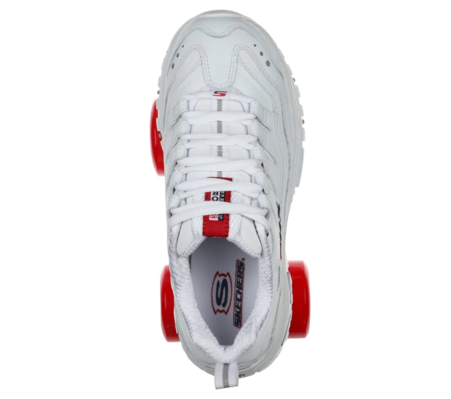 SKECHERS Women's White Energy 4 Wheelers Roller Skates