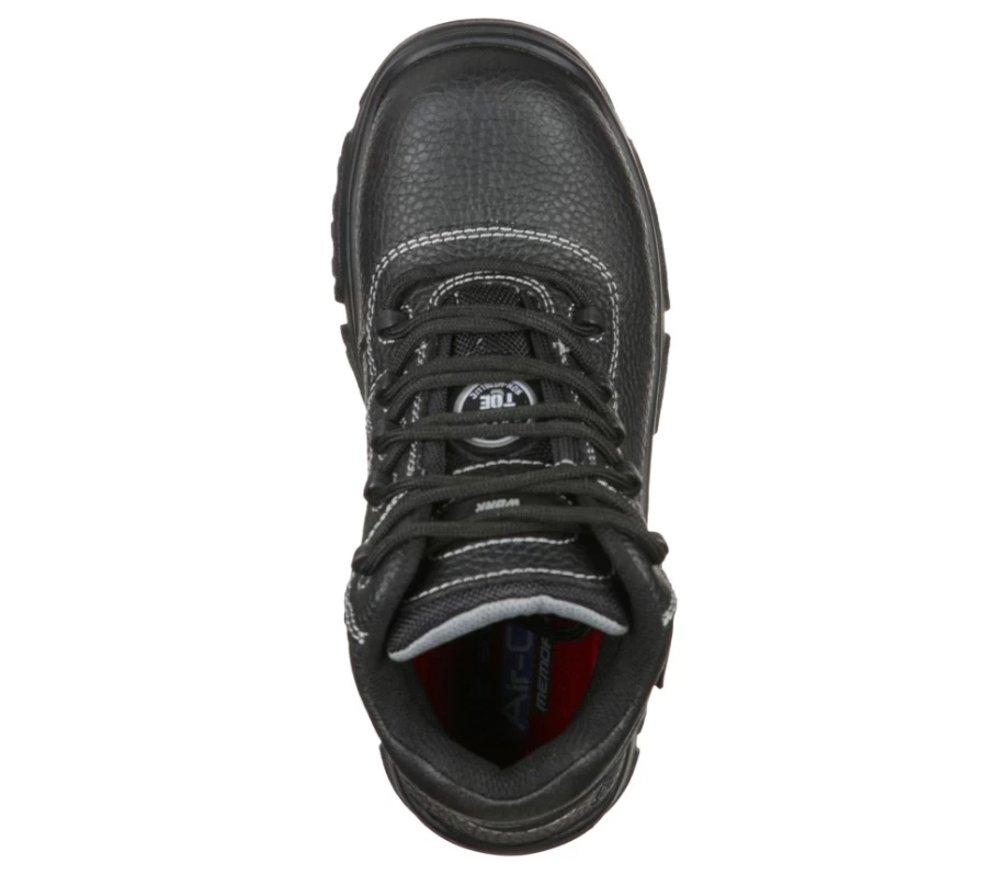 SKECHERS Women's Burgin - Coralrow Composite Toe Work Shoes in Black