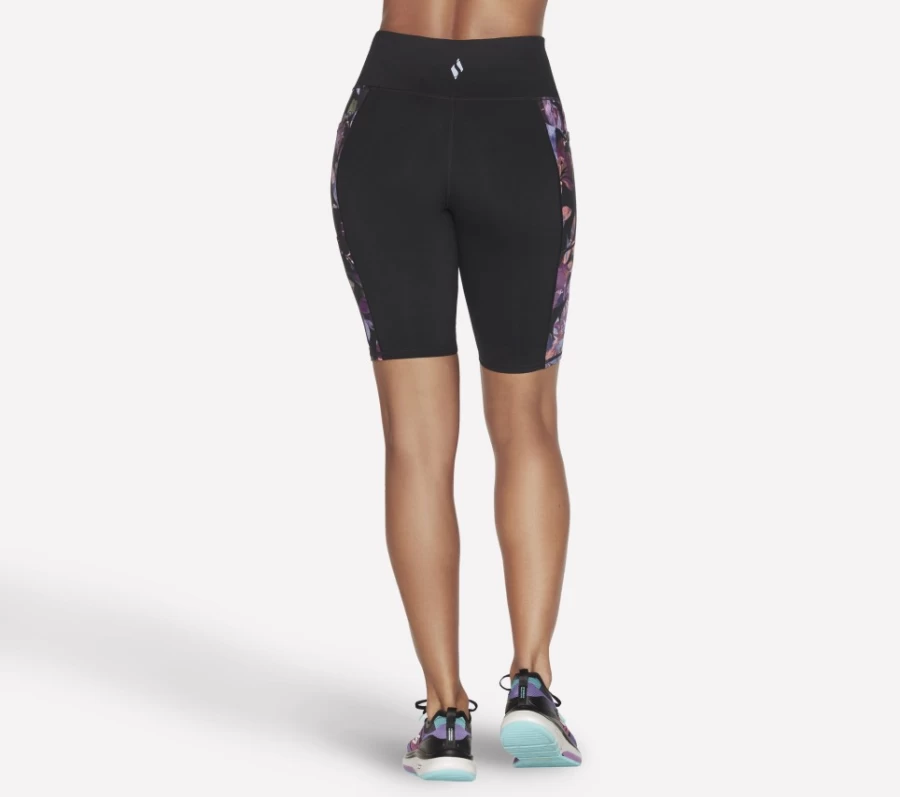 SKECHERS Women's Go Flex Ultraviolet 10 Inch Bike Shorts - Black / Purple