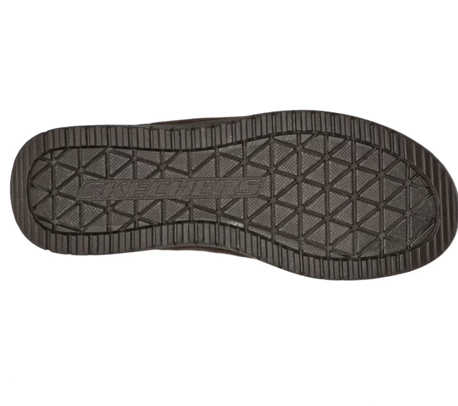 SKECHERS Men's Garvanza Relaxed Fit Sneakers in Chocolate - Murette Style Comfort Shoes