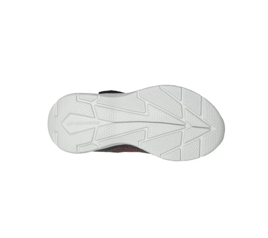 SKECHERS Kids Microspec II - Tromson Sneakers in Charcoal & Red