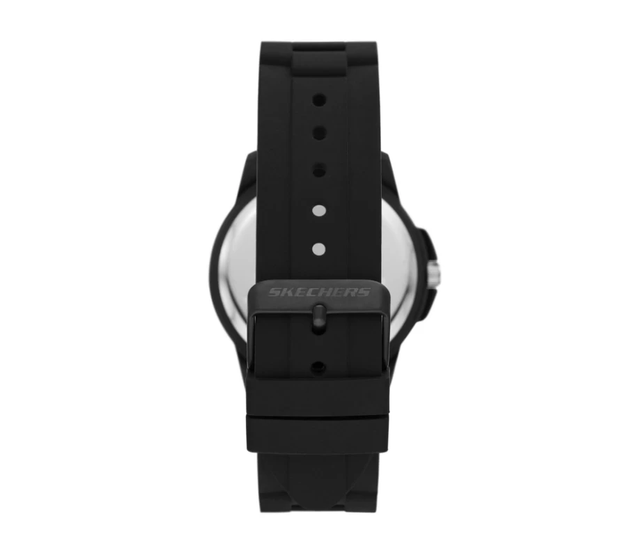 SKECHERS Men's Color Pop Bezel Watch - Black & Blue Stylish Analog Timepiece