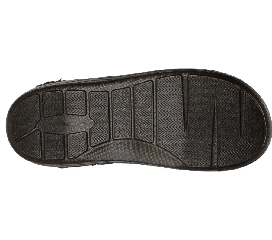 SKECHERS Men's Foamies Cozy Camper Lined Slip-On Shoes - Brown/Multi Brushwood Comfort Casual Loafers