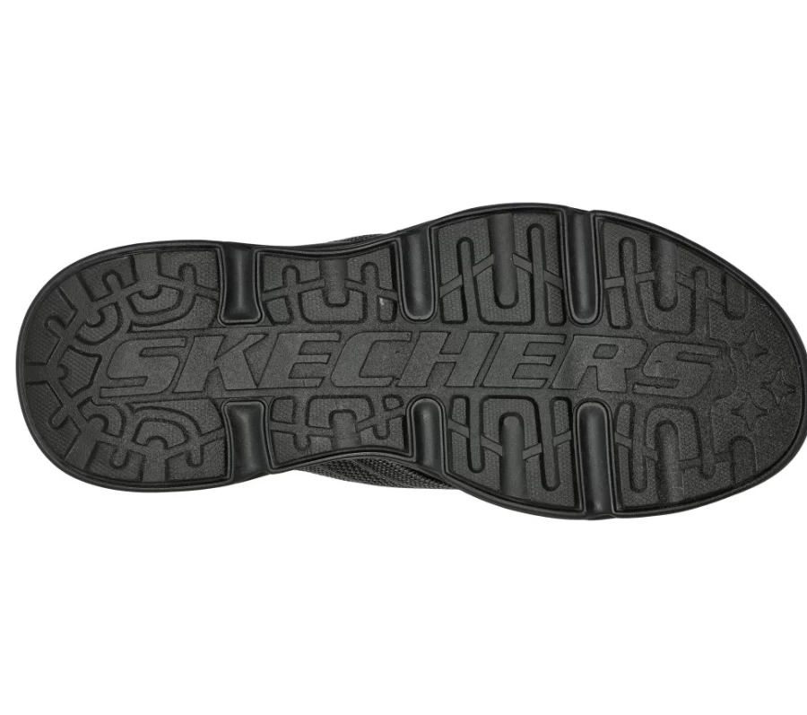 SKECHERS Men's Delmont SD Almedo Relaxed Fit Sneakers in Black & Gray