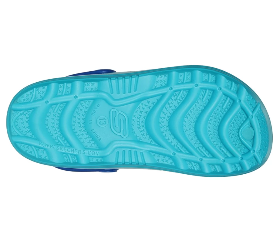 SKECHERS Kids' Foamies Swifters II Illumi-Shark Sneakers in Teal/Blue