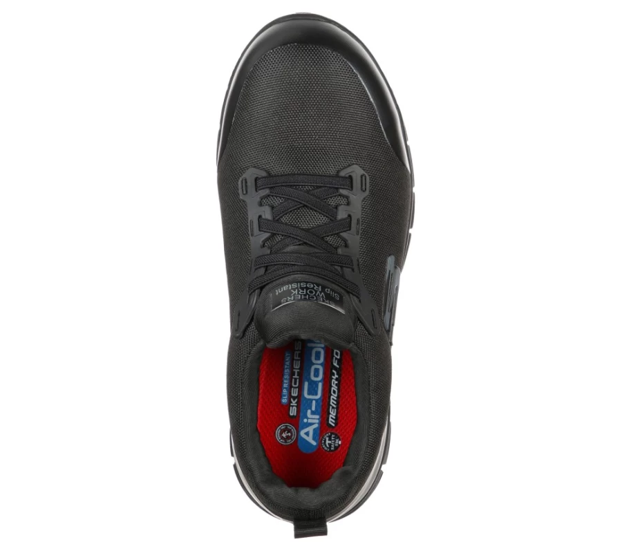 SKECHERS Women's Sure Track - Irmo Alloy Toe Work Shoes in Black
