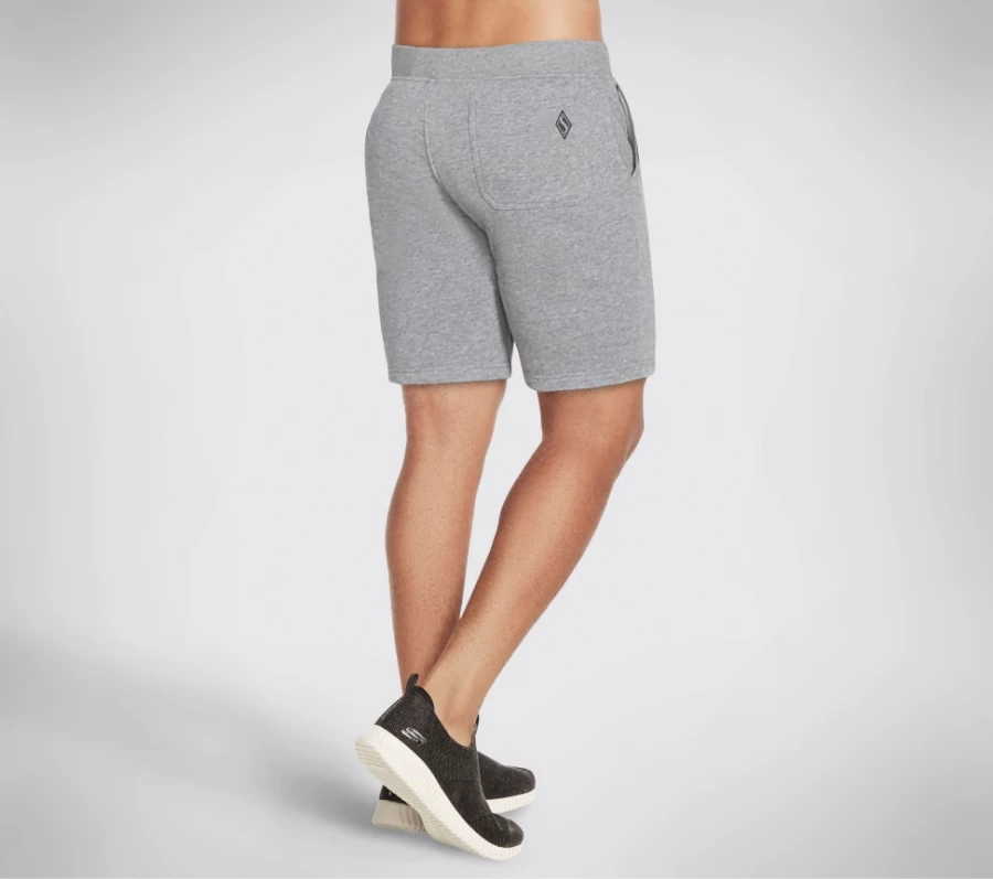 SKECHERS Men's Light Gray Explorer 9-Inch Casual Shorts - Comfortable Athletic Apparel