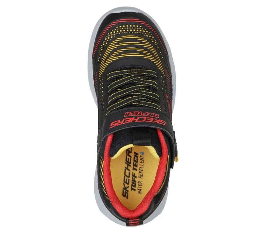 SKECHERS Kids Hyper-Blitz Hydro-Tronix Sneakers - Black/Red Running Shoes for Children