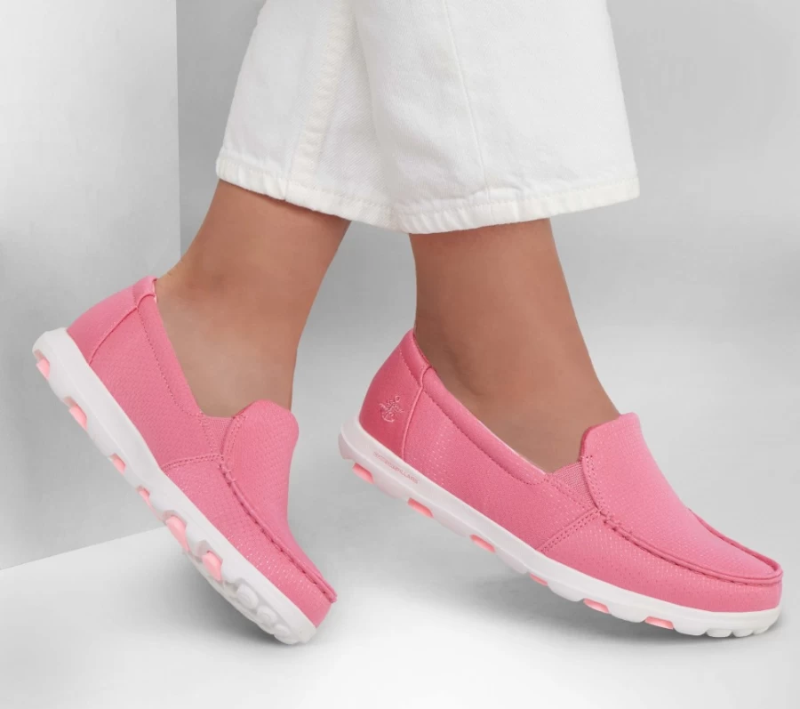 SKECHERS Women's On-The-Go 2.0 Catalina Sneakers in Coral - Lightweight Walking Shoes