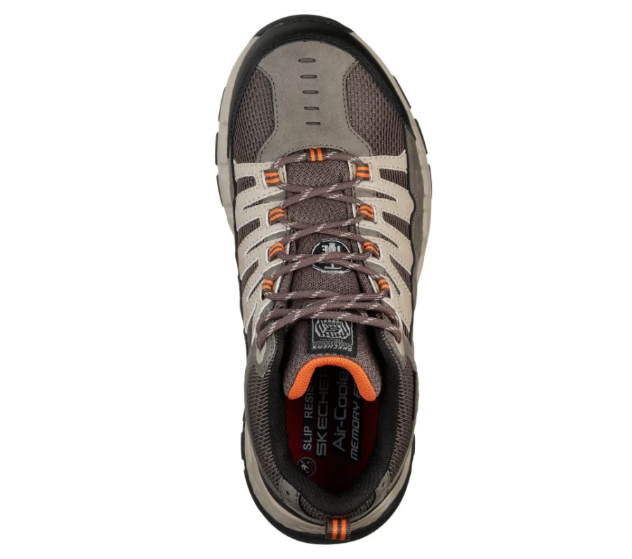 SKECHERS Men's Light Tan Work Shoes - Queznell St Wp Style