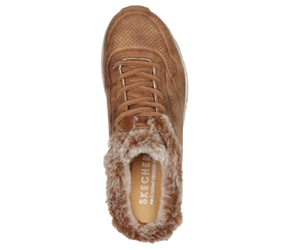 SKECHERS Women's Uno - Cozy Air Sneakers in Chestnut | Lightweight Comfortable Walking Shoes