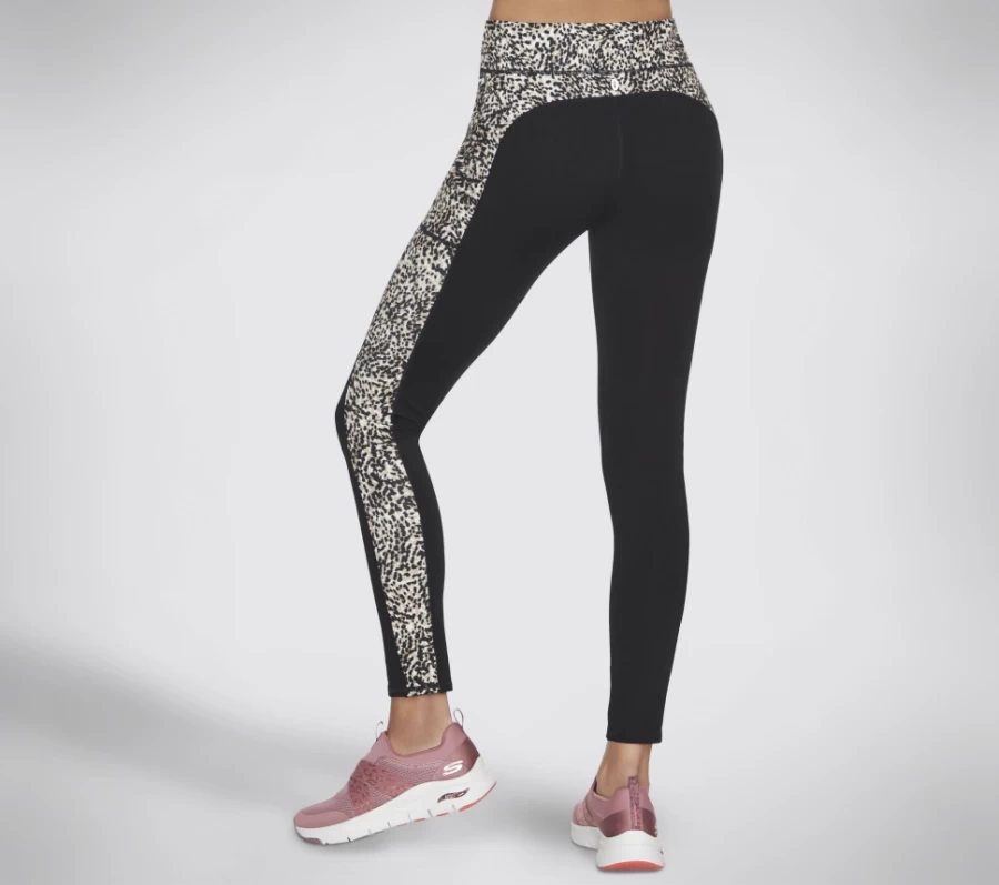 SKECHERS Women's Gostretch Mini Cheetah 7/8 High Waist Legging in Brown/Tan