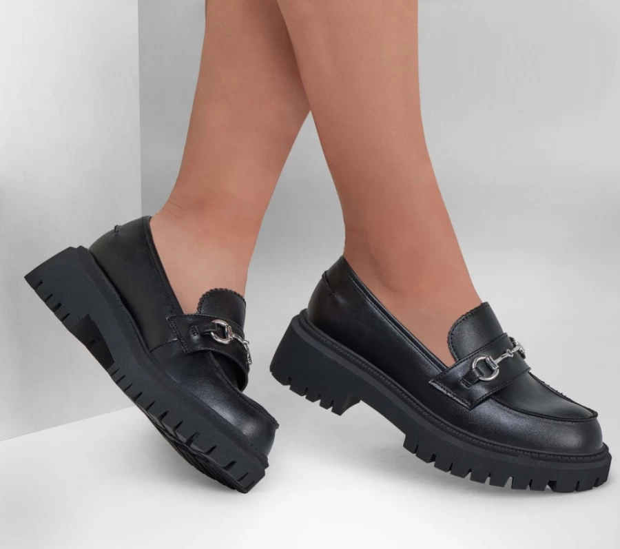 SKECHERS Women's Modern Rugged - Sweet Choice Black Casual Shoes