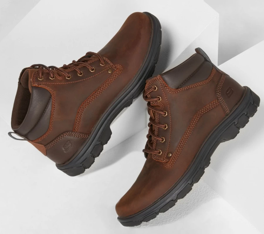SKECHERS Men's Relaxed Fit Segment Sneakers in Brown Garnet - Comfortable Casual Shoes