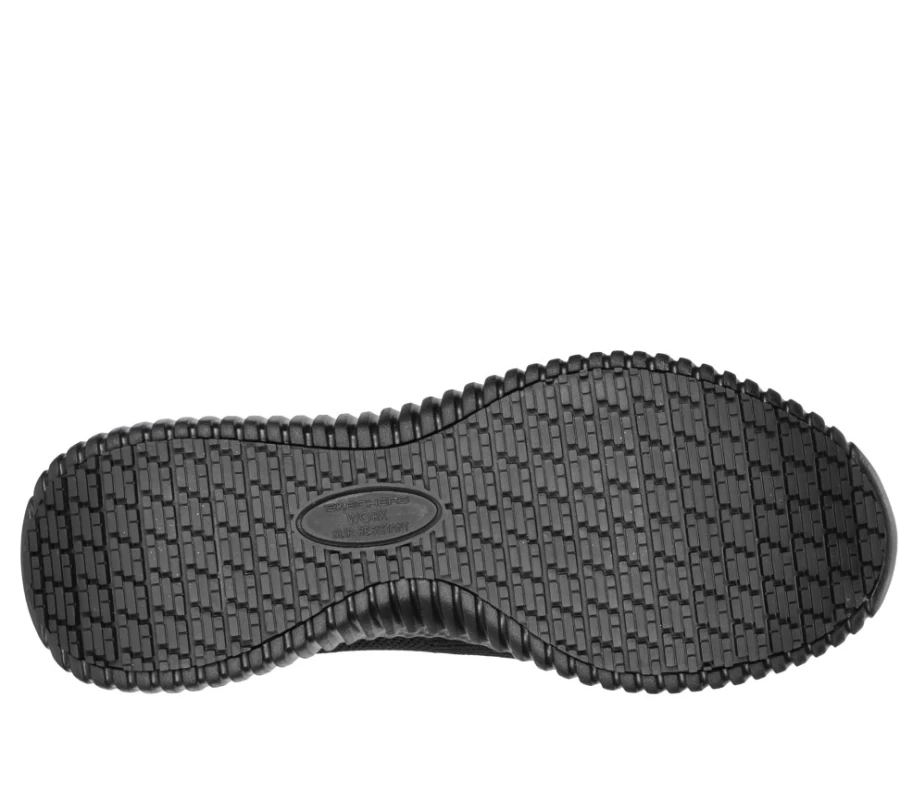 SKECHERS Women's Cessnock Gwynedd Slip-On Work Shoes in Black