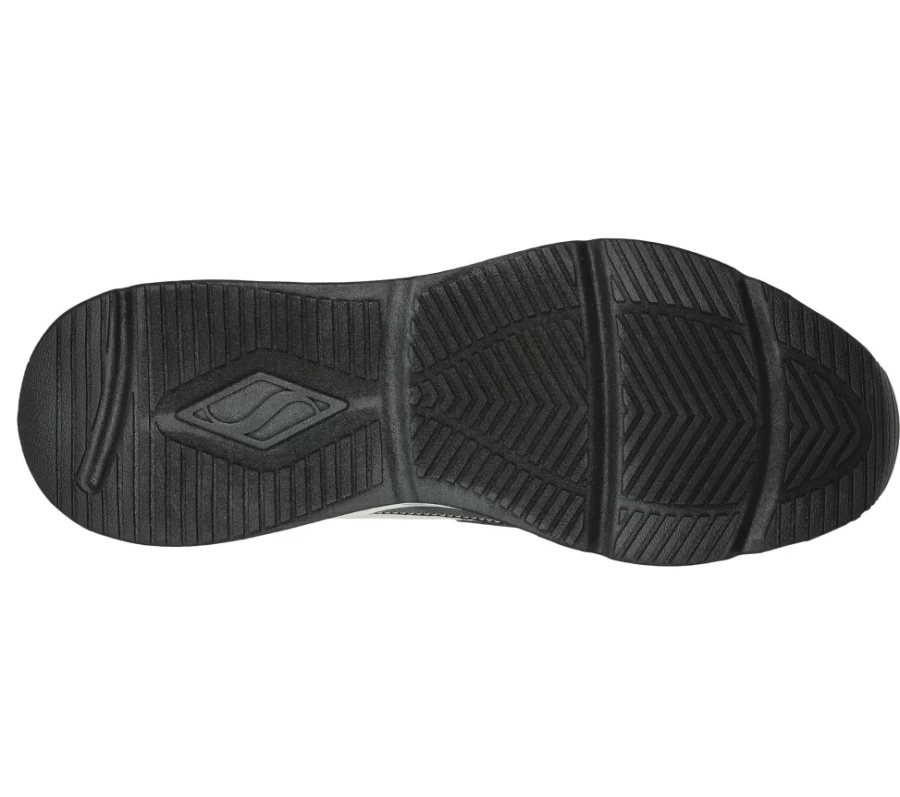 SKECHERS Men's Tres-Air Uno Vision-Airy Sneakers in White & Black - Lightweight Comfort Walking Shoes