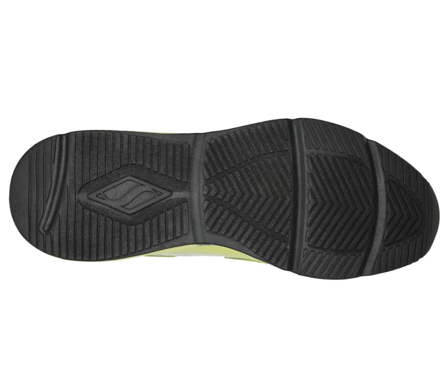 SKECHERS Men's Tres-Air Uno - Contempor-Airy Sneakers in White & Lime