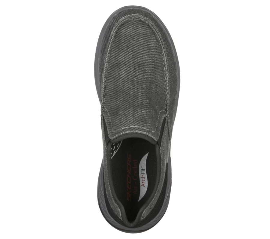 SKECHERS Men's Arch Fit Motley Sneakers in Black - Rolens Style Comfort Shoes