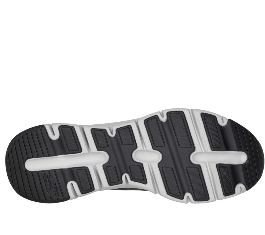 SKECHERS Men's Arch Fit Waveport Sneakers in Black & Gray - Comfortable Walking Shoes