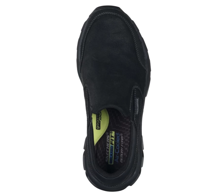 SKECHERS Men's Relaxed Fit Respected - Calum Black Casual Shoes