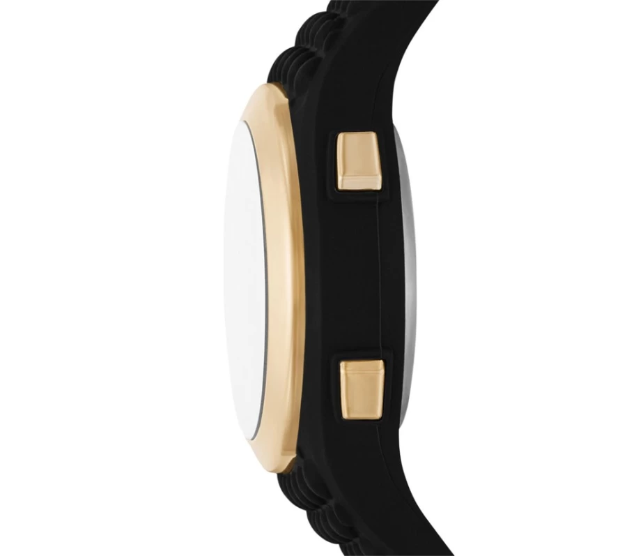 SKECHERS Women's Black Elkwood Gold Bezel Watch - Stylish Analog Timepiece