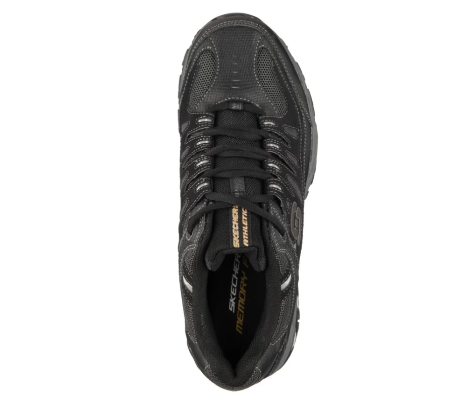 SKECHERS Men's After Burn - Memory Fit Sneakers in Black / Charcoal