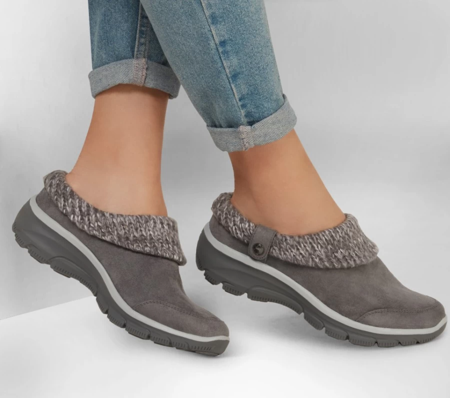 SKECHERS Women's Easy Going - Good Duo Sneakers in Gray | Comfortable Casual Shoes