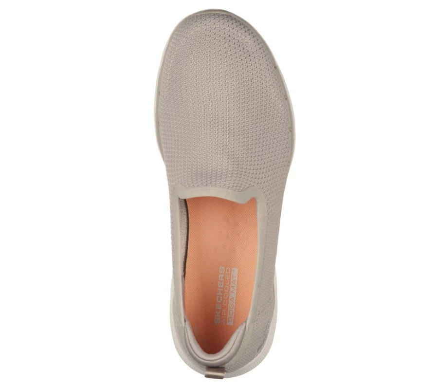 SKECHERS Women's Go Walk 6 Sneakers in Natural - Lightweight Comfort Walking Shoes