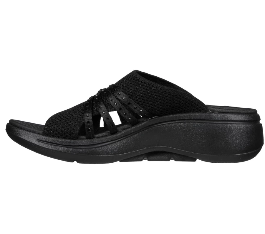 SKECHERS Women's Glisten Go Walk Arch Fit Sandals - Black