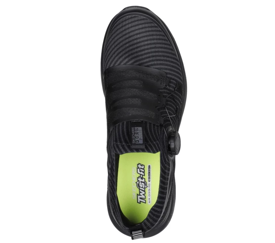 SKECHERS Men's Go Run Pulse Twist Fit Running Shoes - Black