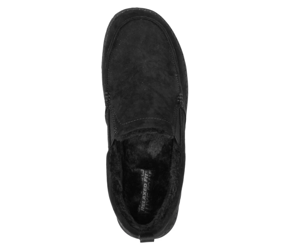 SKECHERS Men's Relaxed Fit Willmore Sneakers in Black - Melson Casual Comfort Shoes
