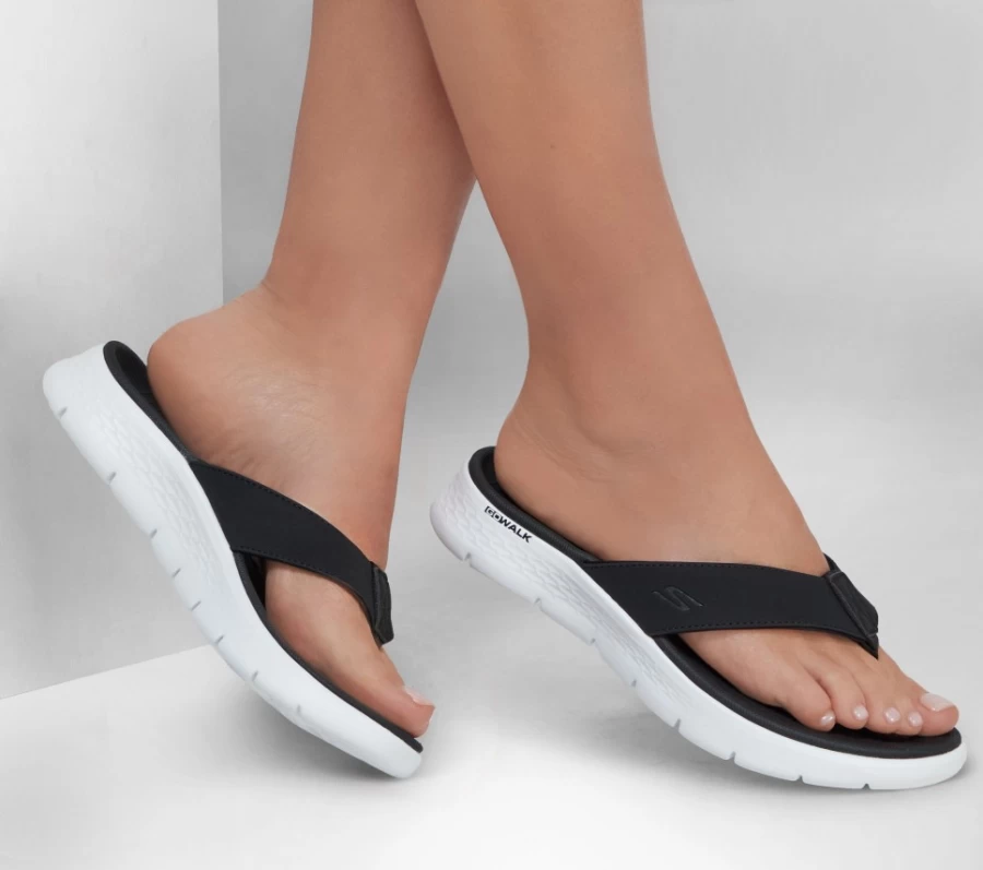 SKECHERS Women's Go Walk Flex Sandal - Endless Summer Comfort in Black/White