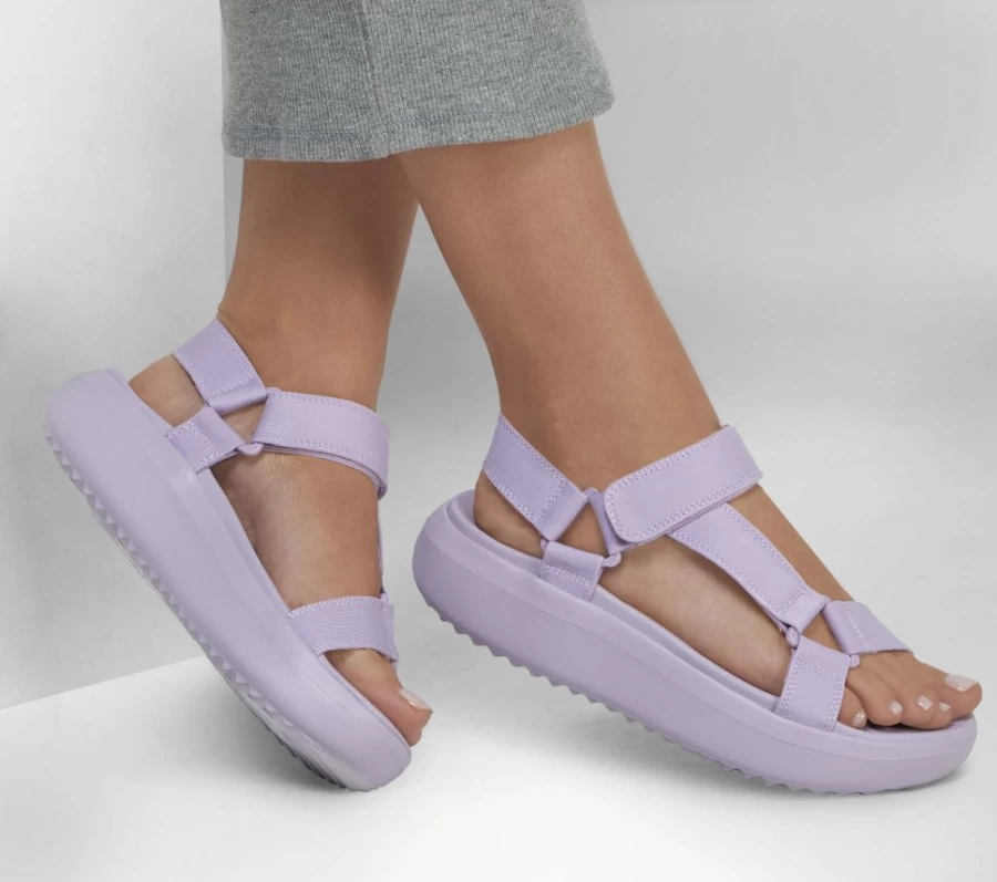 SKECHERS Women's Bobs Pop Ups 3.0 Sneakers in Lilac - Comfortable Slip-On Walking Shoes