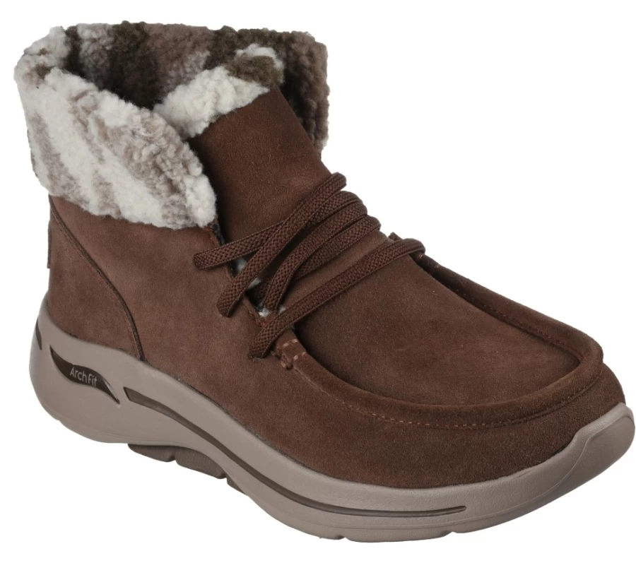 SKECHERS Women's Go Walk Arch Fit - Best Of Times Slip-On Sneakers in Brown