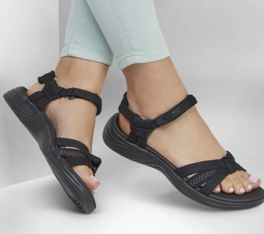 SKECHERS Women's Arch Fit Radiance Sneakers in Black & Gray - Sensational Comfort & Style