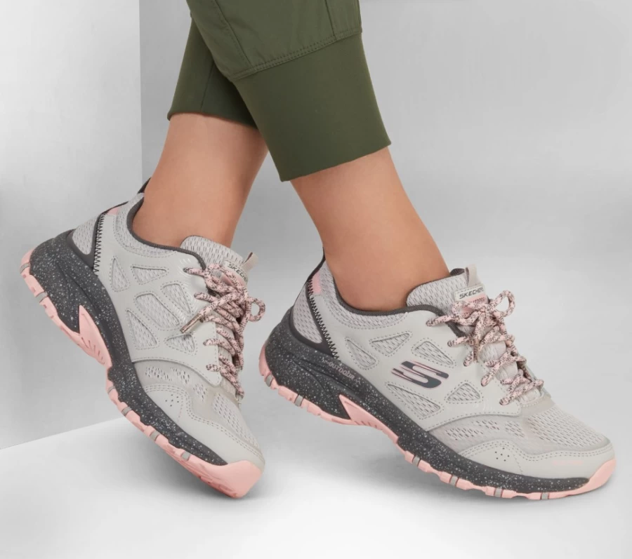 SKECHERS Women's Pure Escapade Sneakers in Gray & Pink - Hillcrest Collection
