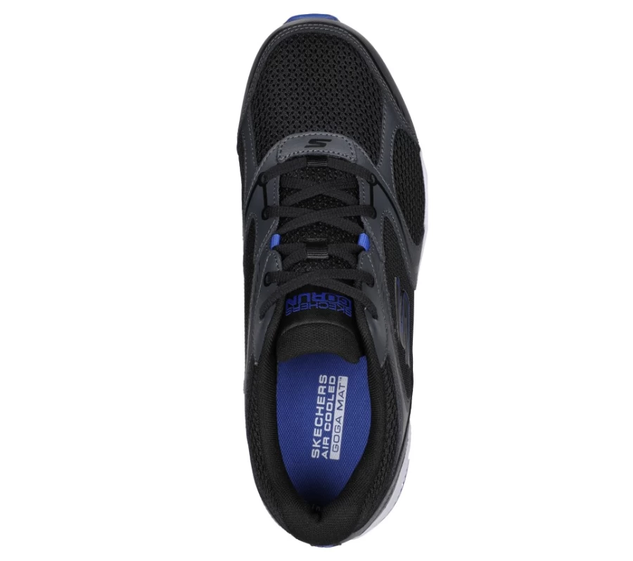 SKECHERS Men's Go Run Consistent - Black Blue Running Shoes