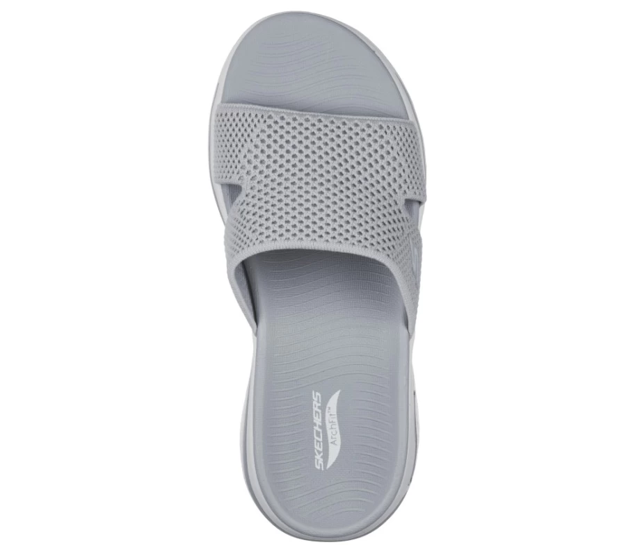 SKECHERS Women's Go Walk Arch Fit - Worthy Slip-On Sneakers in Gray for Comfort & Support