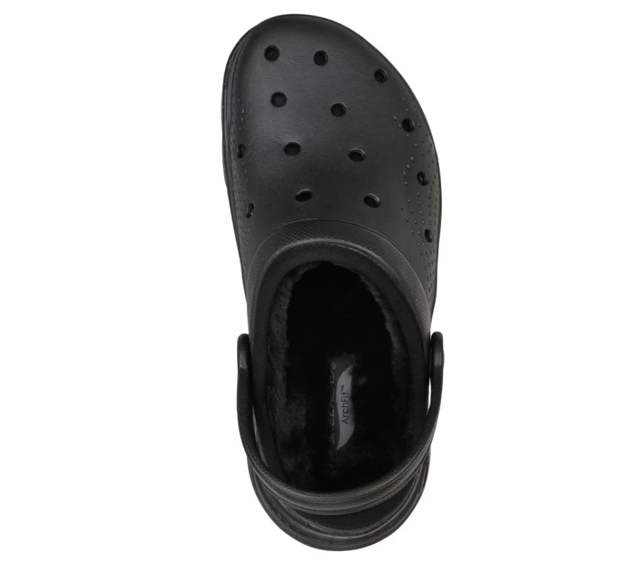 SKECHERS Women's Black Foamies Arch Fit Lined Sneakers - Cuddle Life Comfort Shoes