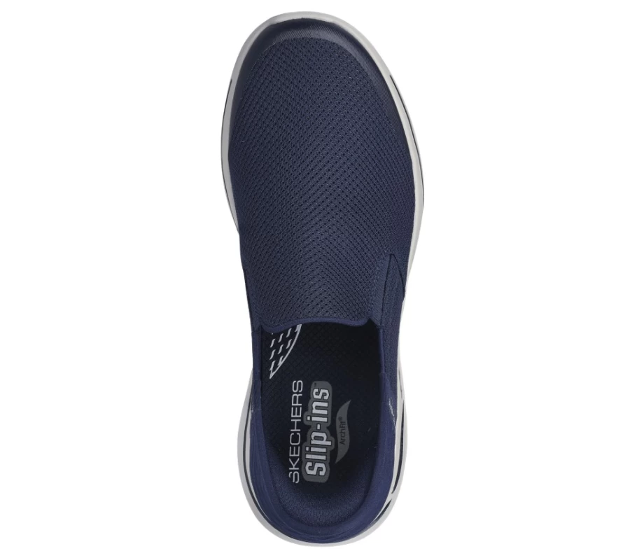 SKECHERS Men's Slip-Ins Go Walk Arch Fit Hands-Free Sneakers in Navy
