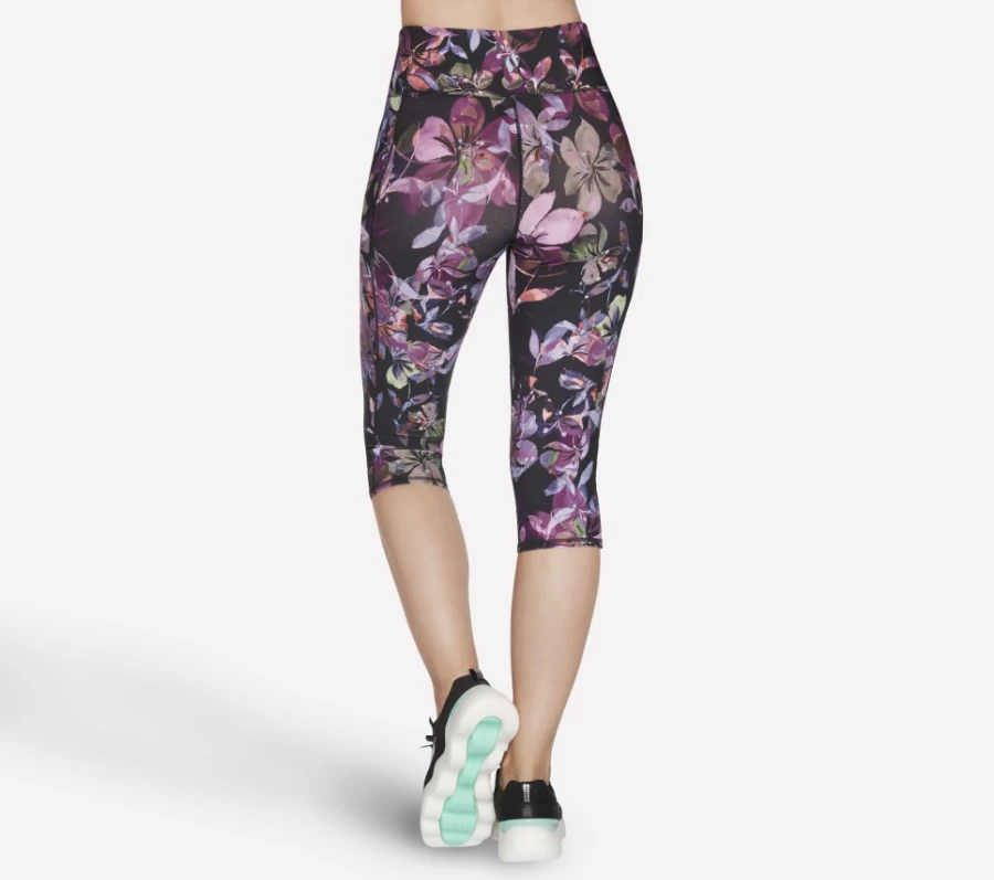 SKECHERS Women's GoFlex Ultraviolet Capri Sneakers in Black & Purple