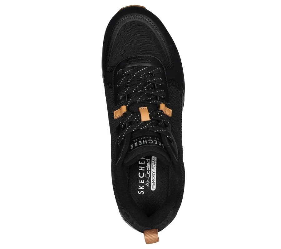 SKECHERS Men's Uno - Layover Sneakers in Black | Comfortable Casual Shoes