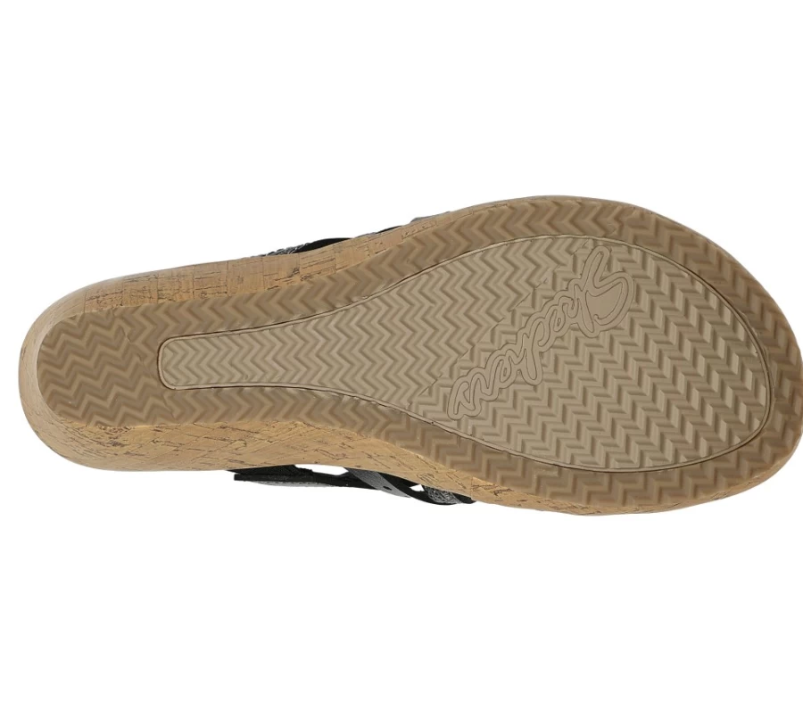 SKECHERS Women's Black Beverlee Hot Spring Comfortable Sneakers