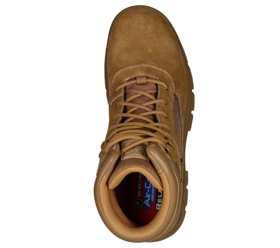 SKECHERS Men's Wascana - Millit WP Work Relaxed Fit Shoes in Coyote Brown