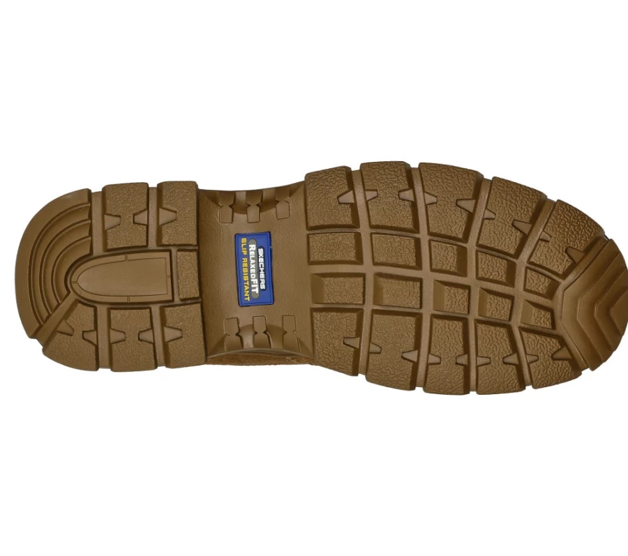 SKECHERS Men's Wascana - Millit WP Work Relaxed Fit Shoes in Coyote Brown
