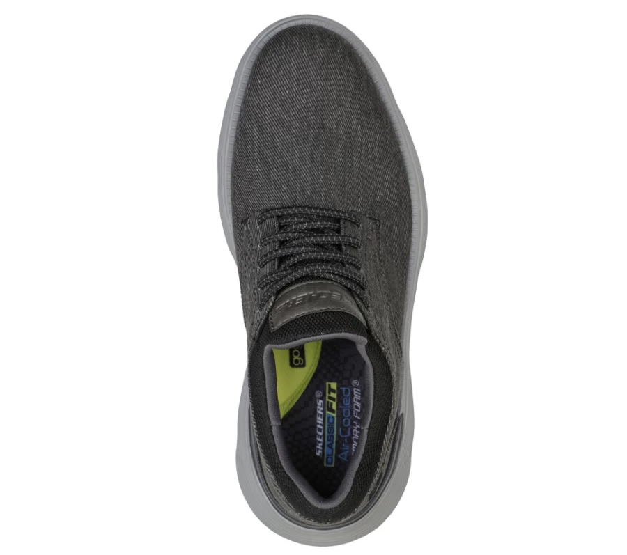 SKECHERS Men's Romano Sneakers in Black - Comfortable & Stylish Footwear